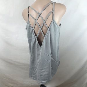 YOINS brand size L gray tank top with cross back